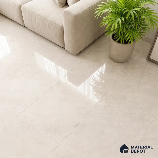 Marble Floor & Wall Tile TL 10259 B Venice Silver Endless 4 ft x 2 ft Glossy Finish Vitrified Tile - 9 mm | Suitable For living Room, Bedroom, Bathroom