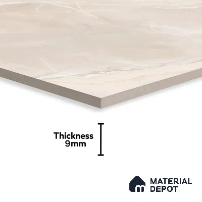 Marble Onyx Wall & Floor Tile TL 10261 E Almond Cream 4 ft x 2 ft Matte Finish Vitrified Tile - 9 mm | 4 Random Designs | Suitable For Living Room, Bedroom, Kitchen