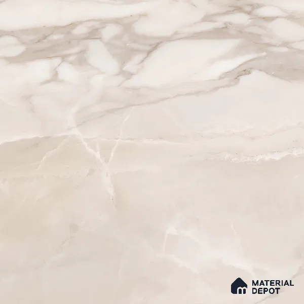 Marble Onyx Wall & Floor Tile TL 10261 E Almond Cream 4 ft x 2 ft Matte Finish Vitrified Tile - 9 mm | 4 Random Designs | Suitable For Living Room, Bedroom, Kitchen