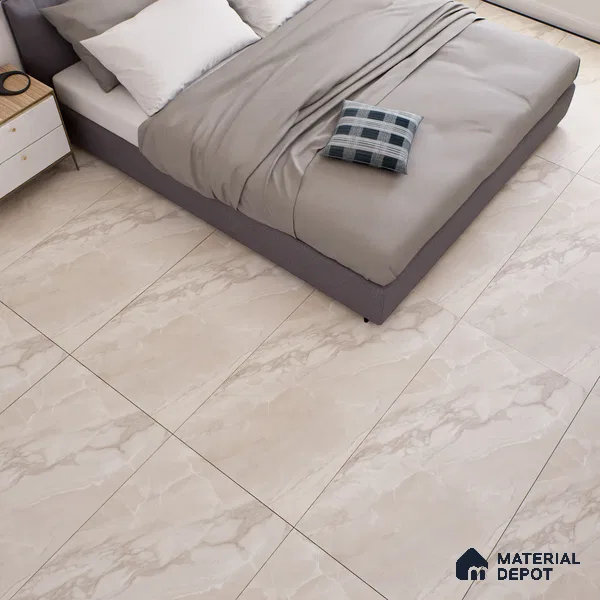Marble Onyx Wall & Floor Tile TL 10261 E Almond Cream 4 ft x 2 ft Matte Finish Vitrified Tile - 9 mm | 4 Random Designs | Suitable For Living Room, Bedroom, Kitchen