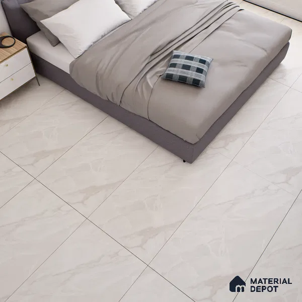Marble Onyx Wall & Floor Tile TL 10261 F Off-White 4 ft x 2 ft Matte Finish Vitrified Tile - 9 mm | 4 Random Designs | Suitable For Living Room, Bedroom, Kitchen
