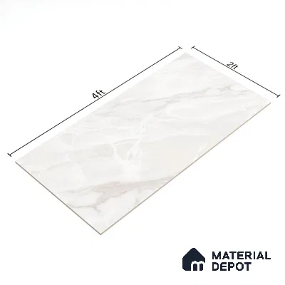 Marble Onyx Wall & Floor Tile TL 10261 F Off-White 4 ft x 2 ft Matte Finish Vitrified Tile - 9 mm | 4 Random Designs | Suitable For Living Room, Bedroom, Kitchen