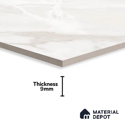 Marble Onyx Wall & Floor Tile TL 10261 F Off-White 4 ft x 2 ft Matte Finish Vitrified Tile - 9 mm | 4 Random Designs | Suitable For Living Room, Bedroom, Kitchen
