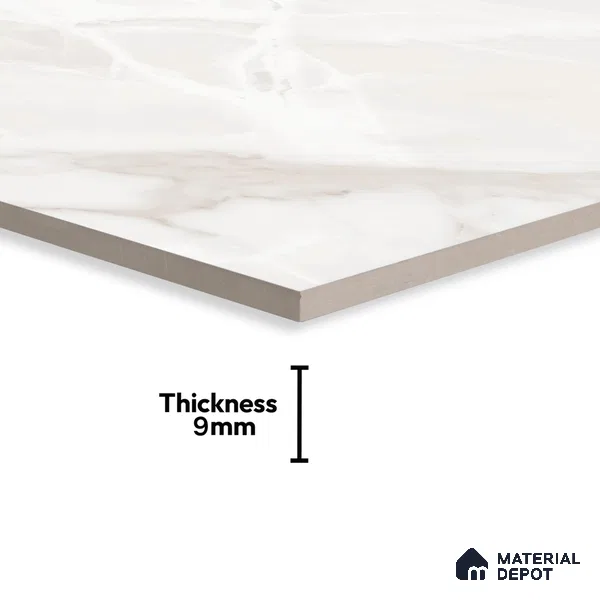 Marble Onyx Wall & Floor Tile TL 10261 F Off-White 4 ft x 2 ft Matte Finish Vitrified Tile - 9 mm | 4 Random Designs | Suitable For Living Room, Bedroom, Kitchen