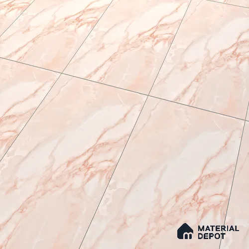 Marble Onyx Wall & Floor Tile TL 10261 H Peach Pink 4 ft x 2 ft Matte Finish Vitrified Tile - 9 mm | 4 Random Designs | Suitable For Living Room, Bedroom, Kitchen