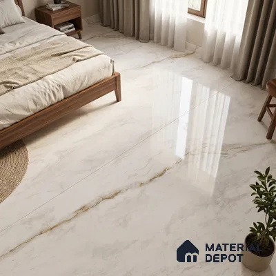 Marble Floor & Wall Tile TL 10263 Michaelangelo Marble 6 ft x 4 ft Carving High Gloss Finish Vitrified Large Format Tile - 9 mm | Suitable for Living Room, Bedroom, Bathroom | Adhesive and Spacers Must be Used During Installation
