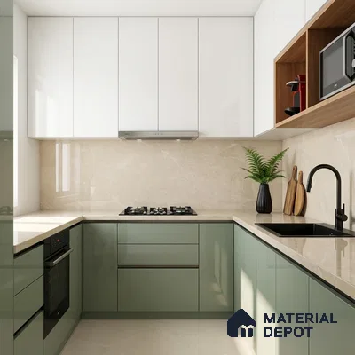 Marble Floor & Wall Tile TL 10304 C Misty Crema 4 ft x 2 ft Glossy Finish Vitrified Tile - 9 mm | 5 Random Design | Suitable For Living Room, Bedroom, Dining Area