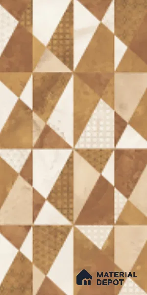 Yellow Patterned Floor & Wall Tile TL 10305 B  Sigma Yellow Decor 4 ft x 2 ft Vitrified Glossy Finish - 9 mm