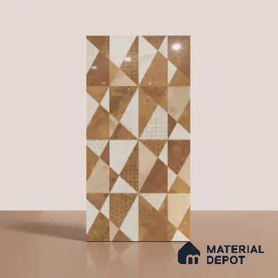 Yellow Patterned Floor & Wall Tile TL 10305 B  Sigma Yellow Decor 4 ft x 2 ft Vitrified Glossy Finish - 9 mm