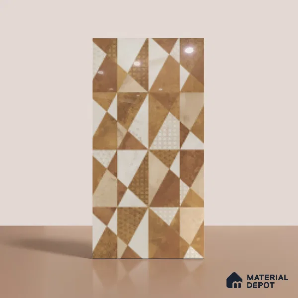 Yellow Patterned Floor & Wall Tile TL 10305 B  Sigma Yellow Decor 4 ft x 2 ft Vitrified Glossy Finish - 9 mm