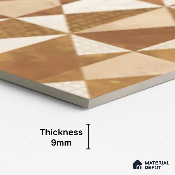 Yellow Patterned Floor & Wall Tile TL 10305 B  Sigma Yellow Decor 4 ft x 2 ft Vitrified Glossy Finish - 9 mm