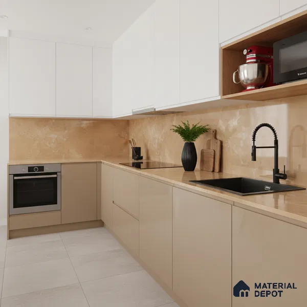 Yellow Stone Floor & Wall Tile TL 10305 Sigma Yellow 4 ft x 2 ft Vitrified Glossy Finish - 9 mm
