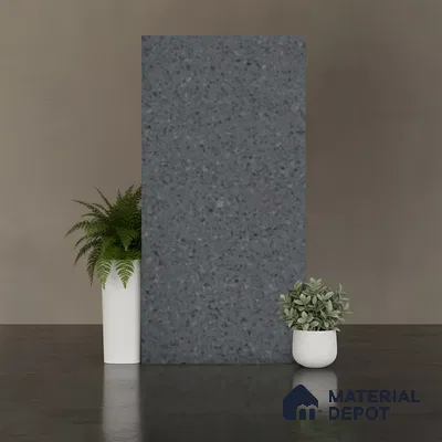 Black Terrazzo Floor & Wall Tile TL 10310  Mondeco Nero 4 ft x 2 ft Vitrified Carving Matte Finish - 9 mm