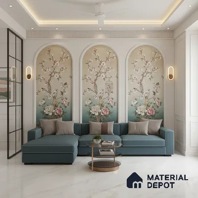 TL 10322 Look Floor & Wall Tile OP Iceland Bianco 6 ft x 4 ft Matte Finish Vitrified Tile - 9 mm | Adhesive and Spacers Must be Used During Installation