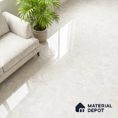 Marble Look Wall & Floor Tile TL 10329 B Nova Bianco 4 ft x 2 ft Vitrified Glossy Finish - 9 mm