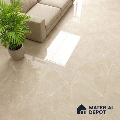 Marble Look Wall & Floor Tile TL 10330 B Elite Crema 4 ft x 2 ft Vitrified Glossy Finish - 9 mm