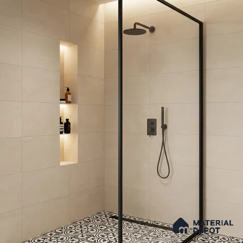 Plain Wall Tile TL 10336 C Enya Ivory 2 ft x 1 ft Ceramic Matte Finish Tile - 9 mm | Suitable For Kitchen, Bathroom Walls and Backsplashes