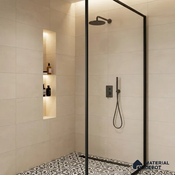 Plain Wall Tile TL 10336 C Enya Ivory 2 ft x 1 ft Ceramic Matte Finish Tile - 9 mm | Suitable For Kitchen, Bathroom Walls and Backsplashes