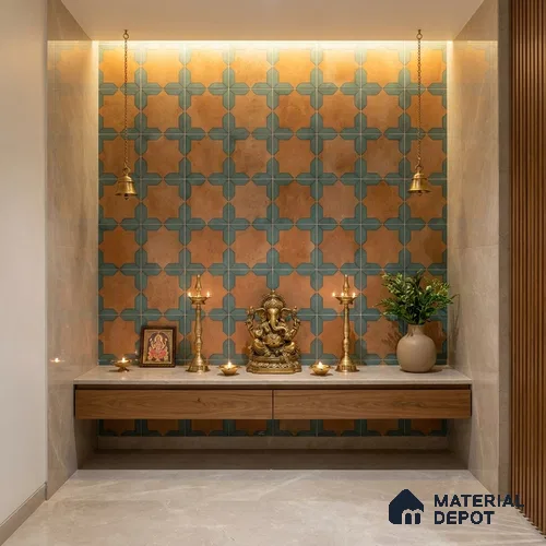Patterned Wall Tile TL 10338 Sydney Cotto 4 ft x 2 ft Vitrified Matte Finish Tile - 9 mm | Suitable For Kitchen, Bathroom Walls and Backsplashes