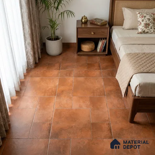 Stone Floor Tile TL 10340 Cotto De Dorato 4 ft x 2 ft Vitrified Matte Finish Tile - 11 mm | Suitable For Bathroom, Courtyard, Corridor
