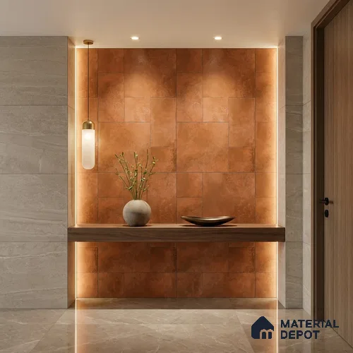 Stone Floor Tile TL 10340 Cotto De Dorato 4 ft x 2 ft Vitrified Matte Finish Tile - 11 mm | Suitable For Bathroom, Courtyard, Corridor