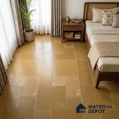 Stone Floor Tile TL 10343 C Kota Stone Jaiselmer 4 ft x 2 ft Vitrified Matte Finish Tile - 11 mm | Suitable For Bathroom, Courtyard, Corridor