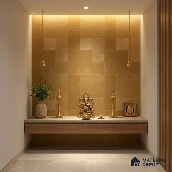 Stone Floor Tile TL 10343 C Kota Stone Jaiselmer 4 ft x 2 ft Vitrified Matte Finish Tile - 11 mm | Suitable For Bathroom, Courtyard, Corridor