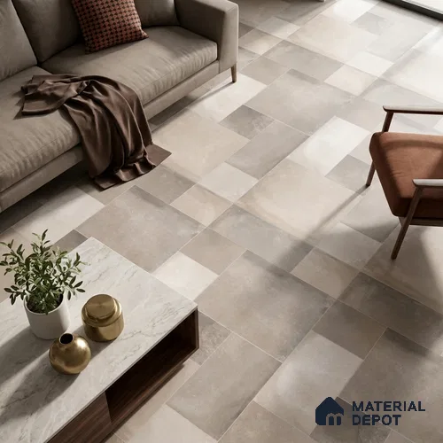 Stone Floor Tile TL 10344 C Legacy Grey 4 ft x 2 ft Vitrified Matte Finish Tile - 11 mm | Suitable For Bathroom, Courtyard, Corridor