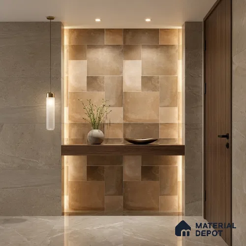 Stone Floor Tile TL 10344 Legacy Brown 4 ft x 2 ft Vitrified Matte Finish Tile - 11 mm | Suitable For Bathroom, Courtyard, Corridor