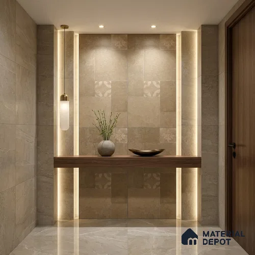 Stone Floor Tile TL 10346 Pomposa Sand 4 ft x 2 ft Vitrified Matte Finish Tile - 11 mm | Suitable For Bathroom, Courtyard, Corridor