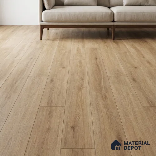 Wood Look Floor Tile TL 10349 Castelo Honey 4 ft x 7.87 inch Matte Finish Vitrified Tile - 9 mm | Suitable For living Room, Bedroom, Bathroom | 2-3 mm Spacer is Mandatory