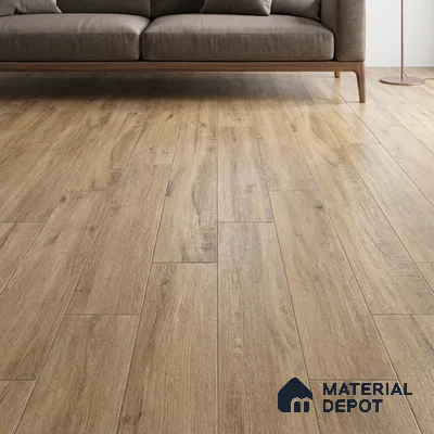 Wood Look Floor Tile TL 10350 Graphite Honey 4 ft x 7.87 inch Matte Finish Vitrified Tile - 9 mm | Suitable For living Room, Bedroom, Bathroom | 2-3 mm Spacer is Mandatory