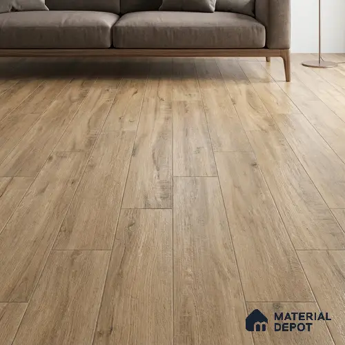 Wood Look Floor Tile TL 10350 Graphite Honey 4 ft x 7.87 inch Matte Finish Vitrified Tile - 9 mm | Suitable For living Room, Bedroom, Bathroom | 2-3 mm Spacer is Mandatory