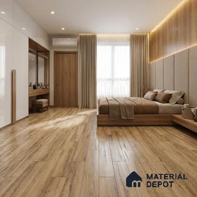 Wood Look Floor Tile TL 10350 Graphite Honey 4 ft x 7.87 inch Matte Finish Vitrified Tile - 9 mm | Suitable For living Room, Bedroom, Bathroom | 2-3 mm Spacer is Mandatory