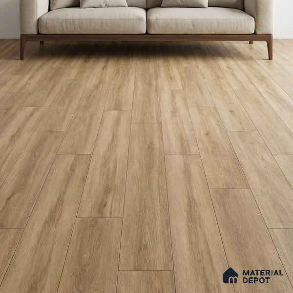 Wood Look Floor Tile TL 10351 Mountain Honey 4 ft x 7.87 inch Matte Finish Vitrified Tile - 9 mm | Suitable For living Room, Bedroom, Bathroom | 2-3 mm Spacer is Mandatory