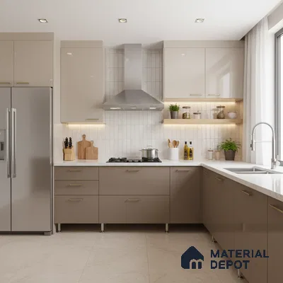 Subway Look Floor Tile TL 10372 C Artistic snowy 24 x 12 inch Glossy Finish Ceramic Tile - 9 mm | Suitable for Kitchen, Bathroom & Dining Area | Please Expect a Slight Variation of Pattern