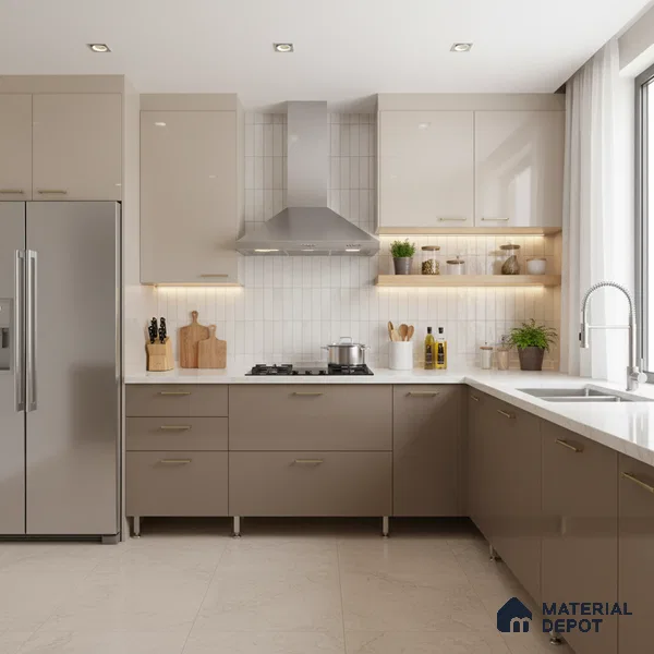 Subway Look Floor Tile TL 10372 C Artistic snowy 24 x 12 inch Glossy Finish Ceramic Tile - 9 mm | Suitable for Kitchen, Bathroom & Dining Area | Please Expect a Slight Variation of Pattern