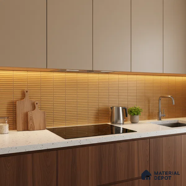 Subway Look Wall Tile TL 10373 B Mendila Orange 24 x 12 inch Matte Finish Ceramic Tile - 9 mm | Suitable for Kitchen, Bathroom & Dining Area | Please Expect a Slight Variation of Pattern