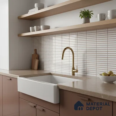 Subway Look Wall Tile TL 10373 C Mendila Silver 24 x 12 inch Matte Finish Ceramic Tile - 9 mm | Suitable For Bathroom, Kitchen & Dining Area | Please Expect a Slight Variation of Pattern