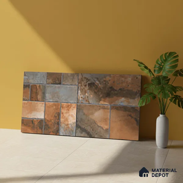 Stone Look Floor Tile TL 10380 H Aspire Rust 2 ft x 1 ft Matte Finish Vitrified Tile - 12 mm | Suitable For living Room, Bedroom, Bathroom