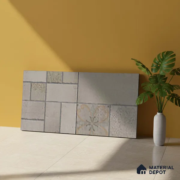 Stone Look Floor Tile TL 10380 I Aspire Tan 2 ft x 1 ft Matte Finish Vitrified Tile - 12 mm | Suitable For living Room, Bedroom, Bathroom