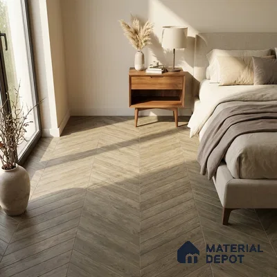 Wood Look Floor Tile TL 10384 English Wood 35.43 inch x 6 inch Matte Finish Vitrified Tile - 9 mm | Suitable For living Room, Bedroom, Bathroom | 2-3 mm Spacer is Mandatory