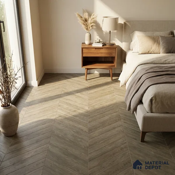 Wood Look Floor Tile TL 10384 English Wood 35.43 inch x 6 inch Matte Finish Vitrified Tile - 9 mm | Suitable For living Room, Bedroom, Bathroom | 2-3 mm Spacer is Mandatory