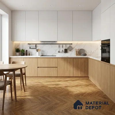 Wood Look Floor Tile TL 10386 Lpswich Pine 35.43 inch x 6 inch Matte Finish Vitrified Tile - 9 mm | Suitable For living Room, Bedroom, Bathroom | 2-3 mm Spacer is Mandatory
