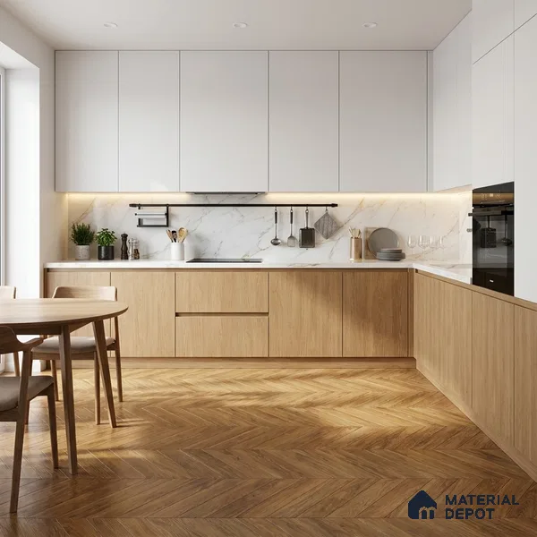 Wood Look Floor Tile TL 10386 Lpswich Pine 35.43 inch x 6 inch Matte Finish Vitrified Tile - 9 mm | Suitable For living Room, Bedroom, Bathroom | 2-3 mm Spacer is Mandatory