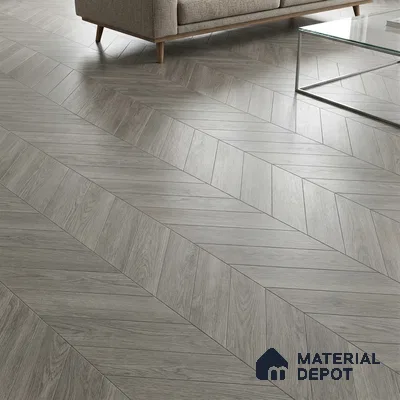 Wood Look Floor Tile TL 10387 B Oak Nouveau Grey 35.43 inch x 6 inch Matte Finish Vitrified Tile - 9 mm | Suitable For living Room, Bedroom, Bathroom | 2-3 mm Spacer is Mandatory
