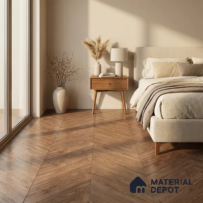 Wood Look Floor Tile TL 10387 C Oak Slate 35.43 inch x 6 inch Matte Finish Vitrified Tile - 9 mm | Suitable For living Room, Bedroom, Bathroom | 2-3 mm Spacer is Mandatory