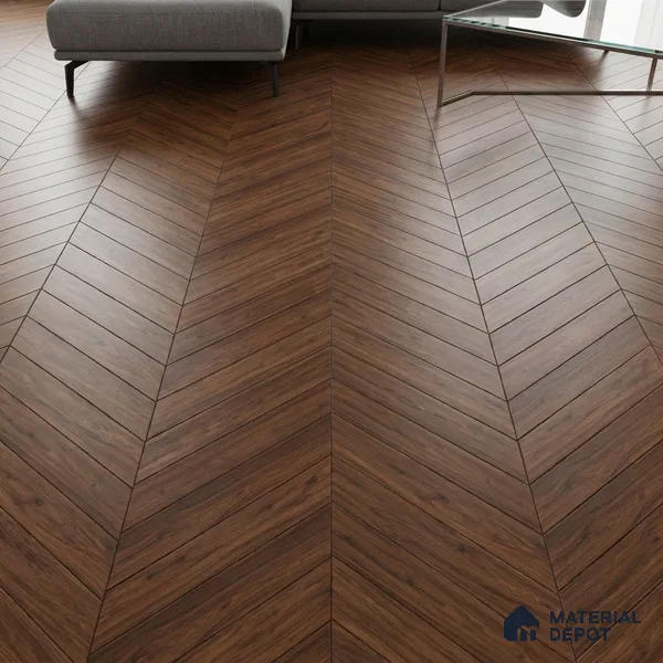 Wood Look Floor Tile TL 10387 D Oak Walnut 35.43 inch x 6 inch Matte Finish Vitrified Tile - 9 mm | Suitable For living Room, Bedroom, Bathroom | 2-3 mm Spacer is Mandatory