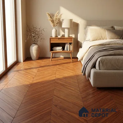 Wood Look Floor Tile TL 10388 Pine Hexa 35.43 inch x 6 inch Matte Finish Vitrified Tile - 9 mm | Suitable For living Room, Bedroom, Bathroom | 2-3 mm Spacer is Mandatory