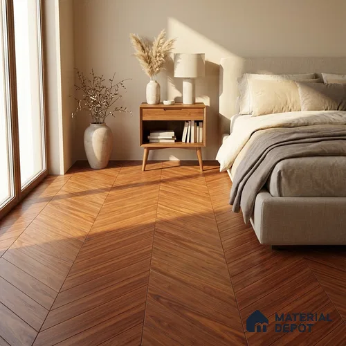 Wood Look Floor Tile TL 10388 Pine Hexa 35.43 inch x 6 inch Matte Finish Vitrified Tile - 9 mm | Suitable For living Room, Bedroom, Bathroom | 2-3 mm Spacer is Mandatory